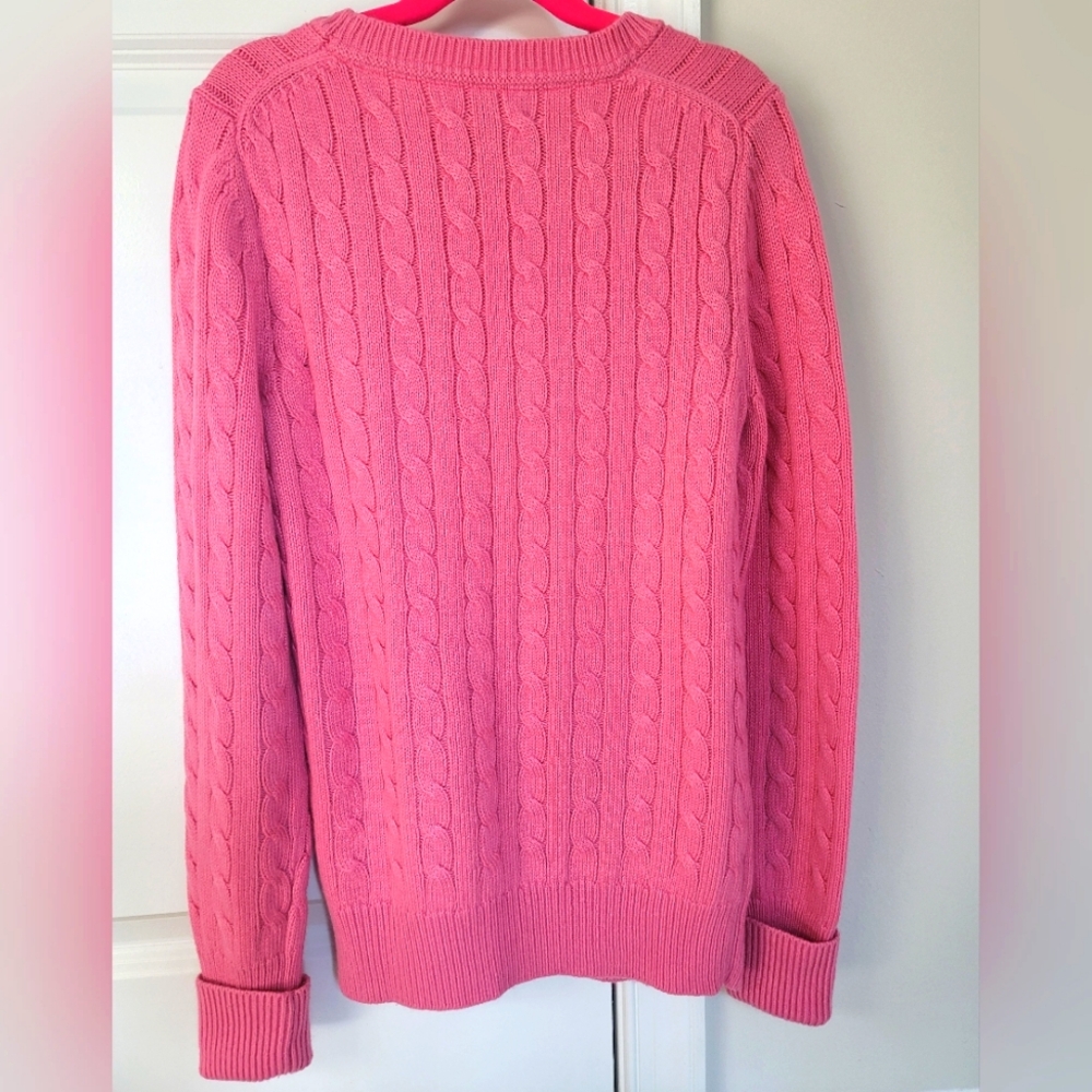 GAP Pink Cable Knit Sweater, Size S - Picture 2 of 9